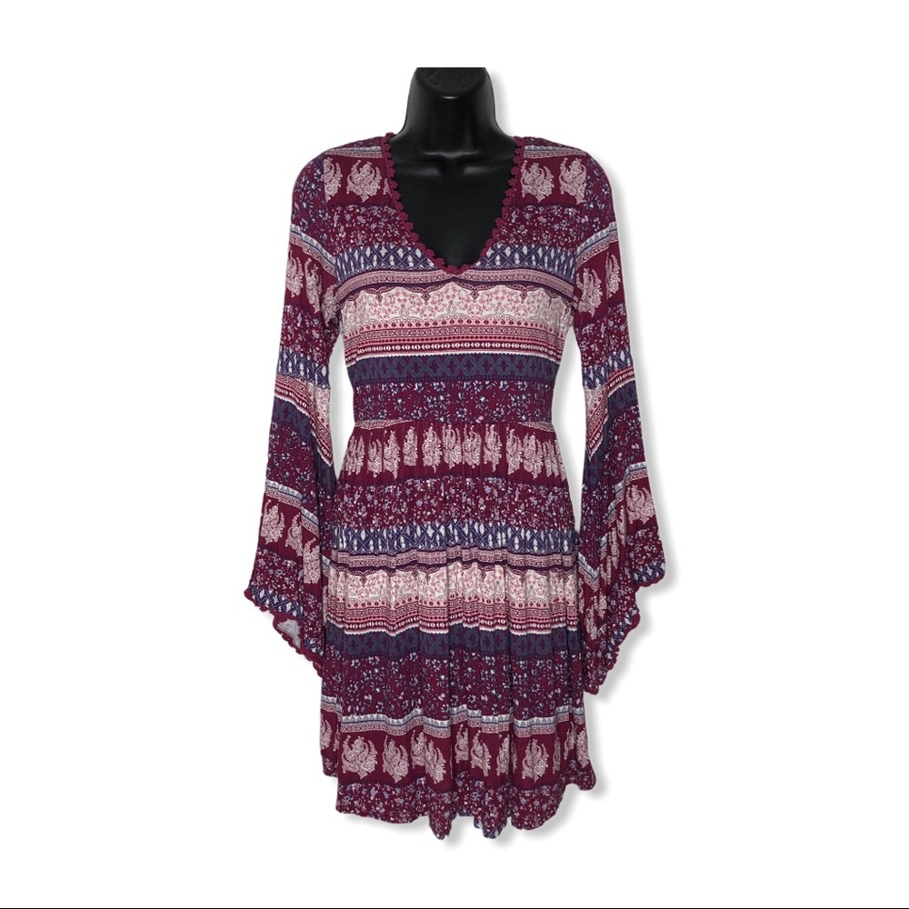 BONGO bell sleeve boho dress | M - Picture 3 of 9